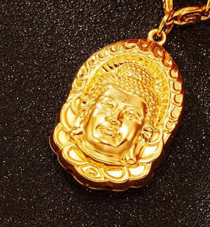 OMHXFC Jewelry PN470 Buddha 24KT Pendant Charm