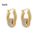 HECHENG Zircon Rhinestone Tassel Earrings for Women Hip hop Party Jewelry
