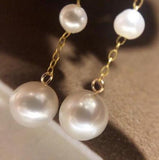 6-9mm Round Freshwater Australia South Sea Pearl Earrings