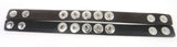 5 Metal Button Charm Leather Bracelet DIY Jewelry