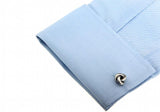 Men's Silver Brass Knot Cufflinks