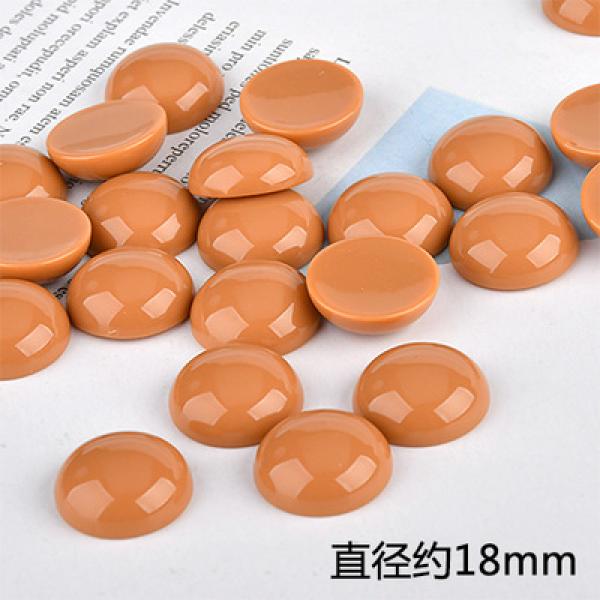 100pcs 18MM Solid Colors Resin Cabochons DIY Jewelry Accessories