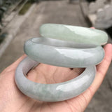 Zheru Natural Burmese Jadeite 54-64mm Light Bracelet - Princess Jewelry