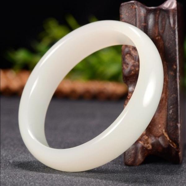 Natural Hetian Jade Bracelet Princess Jewelry Gift for Mom and Girlfriend