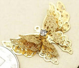 8 pcs Multi-layer Brass Butterfly Charms 25*34mm