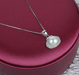 Freshwater Pearl Pendant Necklace 925 Sterling Silver Chain for Women