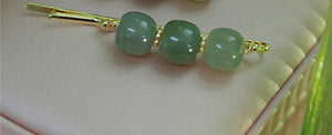 Hetian Jade Hair Clip Ancient Hong Kong Style Senior Female Jewelry