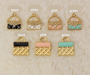 100pcs 13*15mm Alloy Point Drill Bag DIY Necklace Earrings Accessories