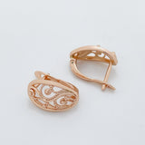 Stud Hollow 585 Rose Circle Earrings for Women
