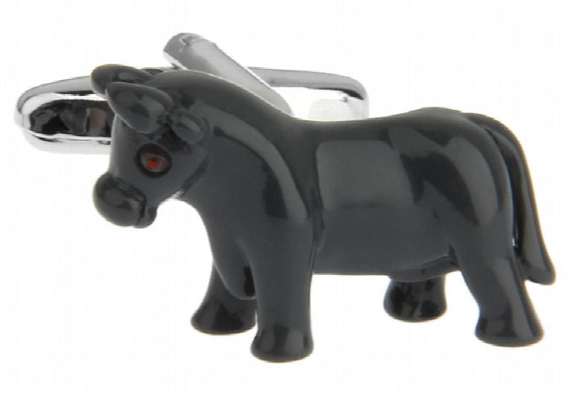 Sunnylink Men's Gray Horse Animal Cufflinks for shirt L1143