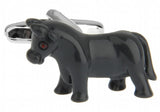 Sunnylink Men's Gray Horse Animal Cufflinks for shirt L1143