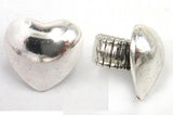 Metal Smooth Heart Women Adjustable Ring