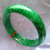 Natural Burmese Emerald Green 54-62mm Bracelet Princess Jewelry Gift