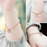 Buddha Beads Bracelet Heart Jewelry Titanium Steel Valentine Gift