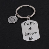 Engraved Always Forever Key Holder - Gesture Keyring