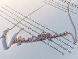 Zircon Cursive Font Name Necklace for Women Personalized Pendant