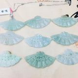 Burmese Ajadeite Jade Plum Pendant with 925 Sterling Silver Necklace