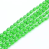 Glass Rice Beads Oval Crystal Faceted Loose Olive Beaded DIY Jewelry Making