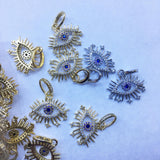 10PCS Small Eye Charm Beads Evil Eye Pendants for Women Jewelry