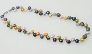 Freshwater Pearl Multicolor Baroque 6-9mm Necklace 17in