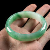 Myanmar Jade A-Class Green Two-color Bracelet 54-62mm