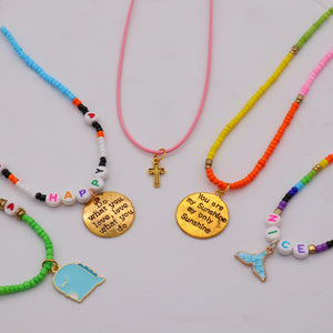 Charm Necklace Making Kit with Pendants and Jump Rings