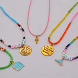 Charm Necklace Making Kit with Pendants and Jump Rings