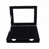 7 Slots Velvet Display Case Earring Ring Organizer