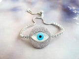 Rose Rhodium Big Round CZ Tennis Chain Bracelet for Girl