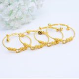 Children's Copper Baby Bracelet Charm Beads Bangle Jewelry