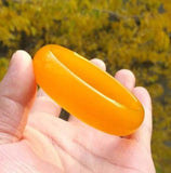 Zheru Natural Agate Chalcedony Yellow 54-64mm Princess Jewelry