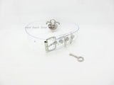 Harajuku Hot Rivet Transparent Heart Lock Choker Necklace