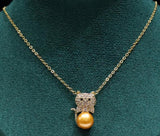 Cats Freshwater Pearl Pendant Women's Necklace