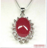 Red Jade Crystal Pendant Necklace