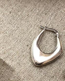 925 Silver Geometric Hoop Huggie Earrings for Piercing