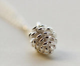 925 Silver Pine Cone Choker Necklace for Women Wedding Girls