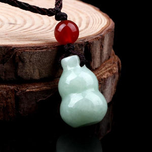 Burmese Jadeite Gourd Pendant Jewelry Men Women Gift