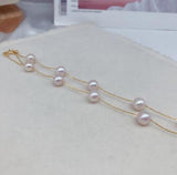 8-9mm Freshwater Pearl Necklace 925 Silver Jewelry