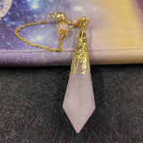 Hot Reiki Rose Crystal Pendulum for Dowsing Chakra Healing
