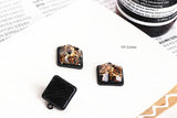 Polygon Resin Core Decoration Alloy Charms for DIY Jewelry