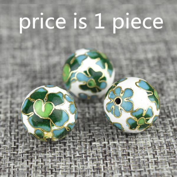 16mm Cloisonne Enamel Beaded DIY Jewelry Filigree Copper Accessories