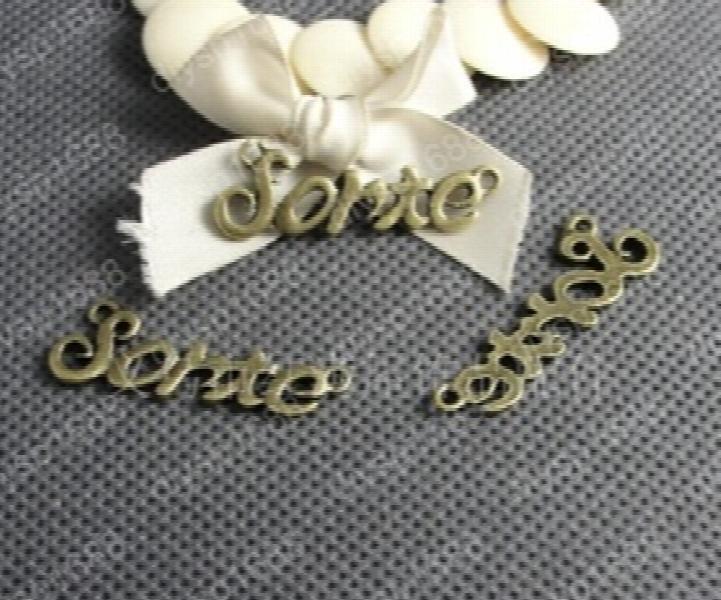50pcs Antique Bronze Plated Sorte Plate Connections Charms Pendants