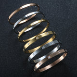 Crystal Love Bangles Cubic Zirconia Bracelets Stainless Steel Women