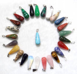 Natural Stone Opal Turquoises Quartz Crystal Water drops Pendant