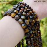 Yellow Tiger Eye Agate Beads 6-10MM Bulk Spacer Bead 15 In