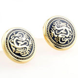 Enamel Epoxy Dragon Cufflink Cuff Link 1 Pair