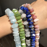 Faceted Aquamarine Jade Lapis Lazuli Beads for Jewelry Making
