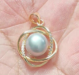 9-10mm South Sea Gray Pearl Pendant
