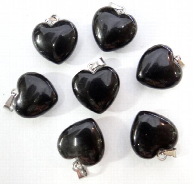 24PCS Natural Stone Heart Pendants for DIY Jewelry Making