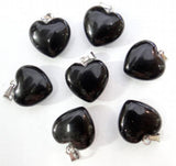 24PCS Natural Stone Heart Pendants for DIY Jewelry Making